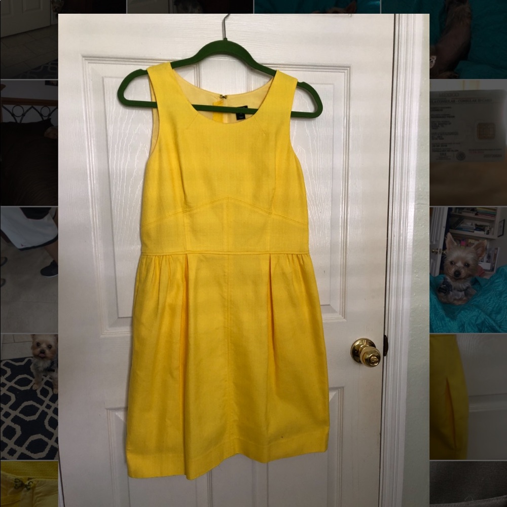 J-Crew Yellow A-Line dress